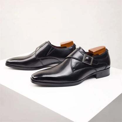Men's Single Strap Buckle Dress Shoes