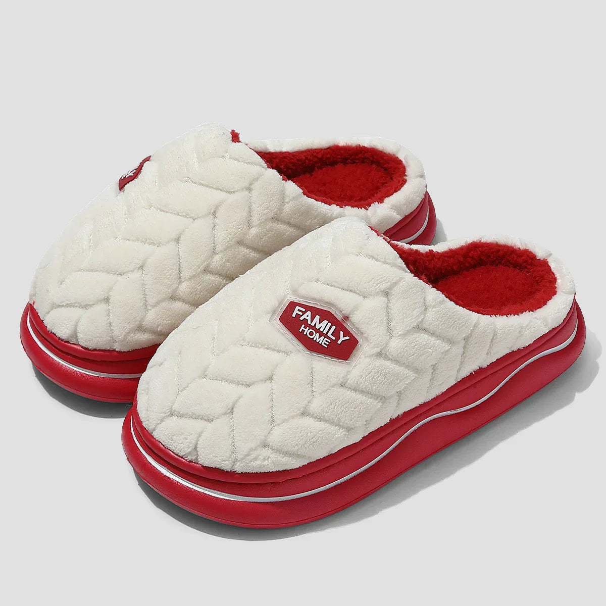 Women's Quilted Slippers Thick Sole Plush Lining