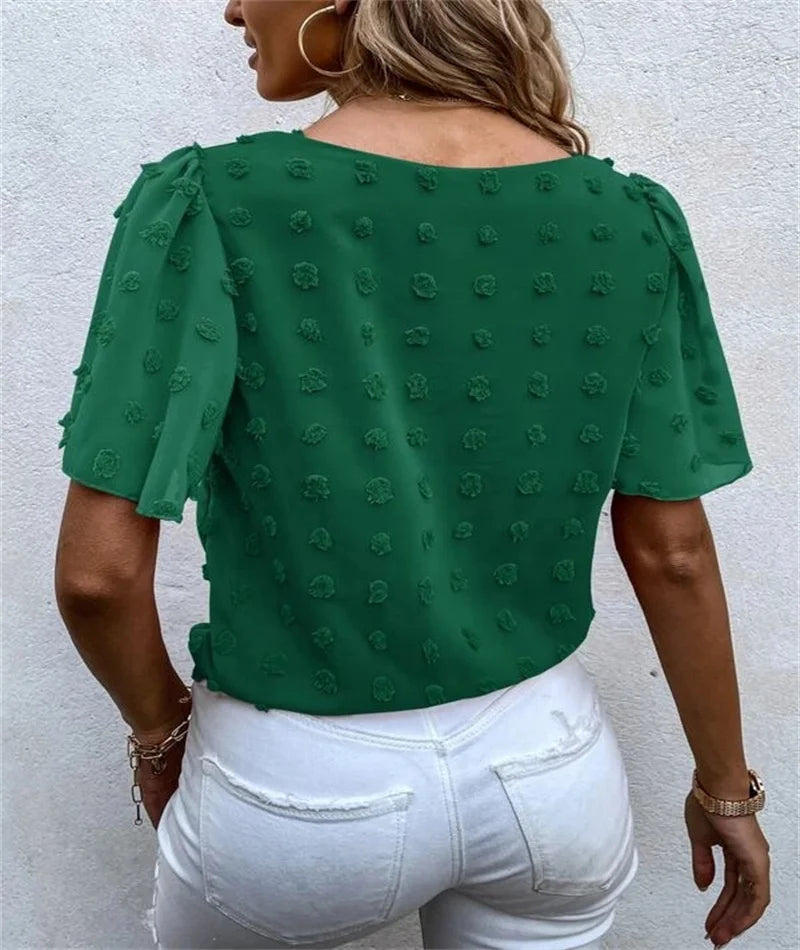 Women's Floral Blouse Tie Waist