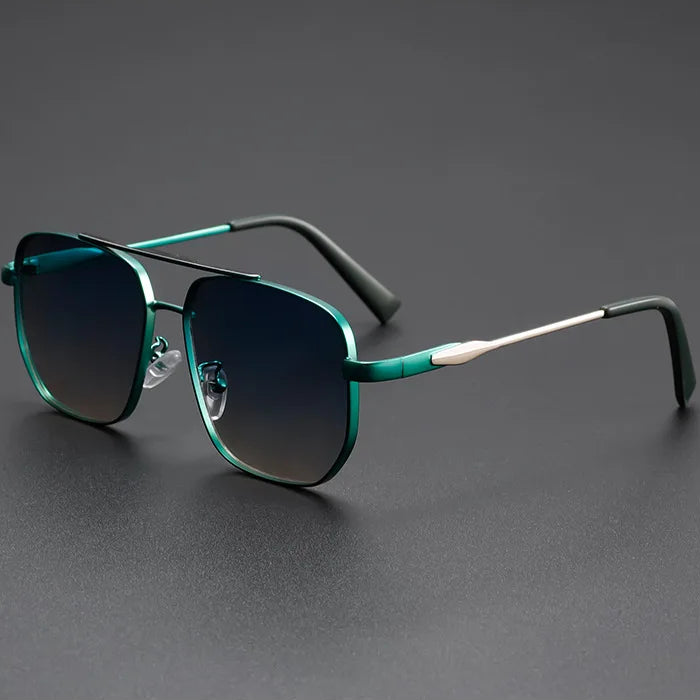 Runa Aviator Sunglasses Men's Metal Frame Brown - Vonnera