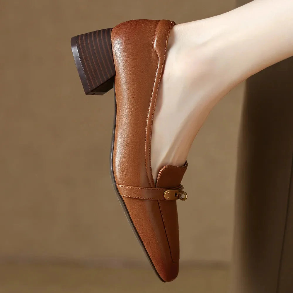 Aveline Genuine Leather Heels Caliboot