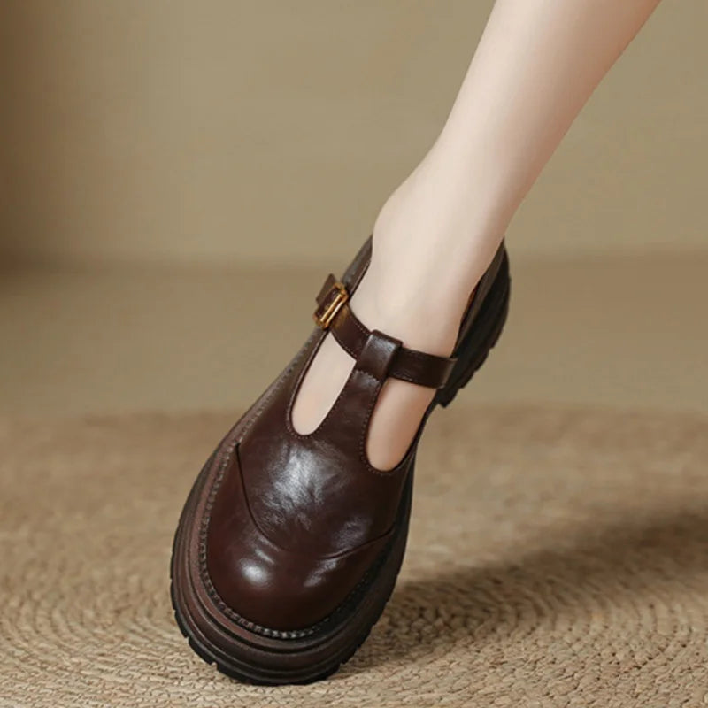 Blythe Women's Mary Jane Shoes Round Toe Low Heel - Vonnera