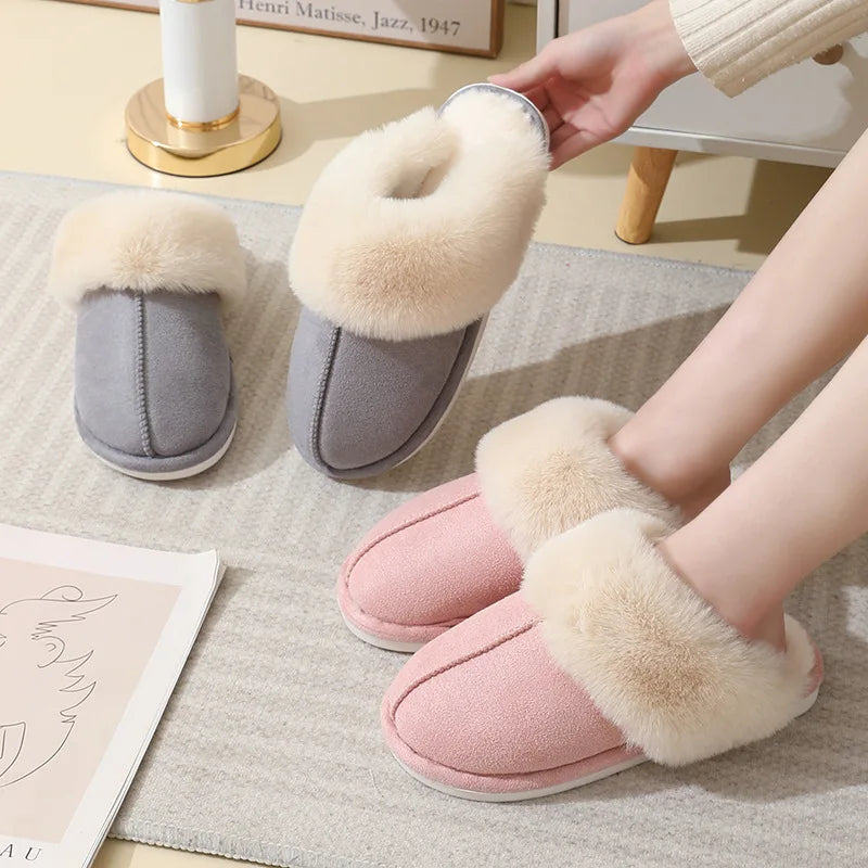 Women's Plush Indoor Slippers Soft Lining Comfort Warmth - Vonnera