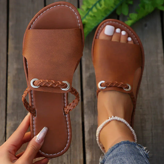 Women's Woven Sandals Boho Brown - Vonnera