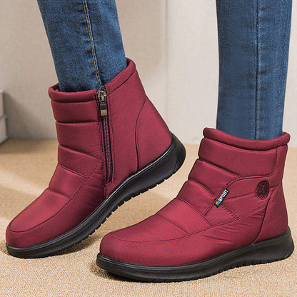 Women's Quilted Ankle Boots Fur Lining Non-Slip Sole