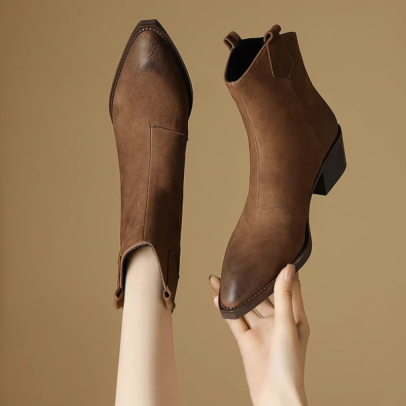 Women's Ankle Boots Block Heel Design - Vonnera