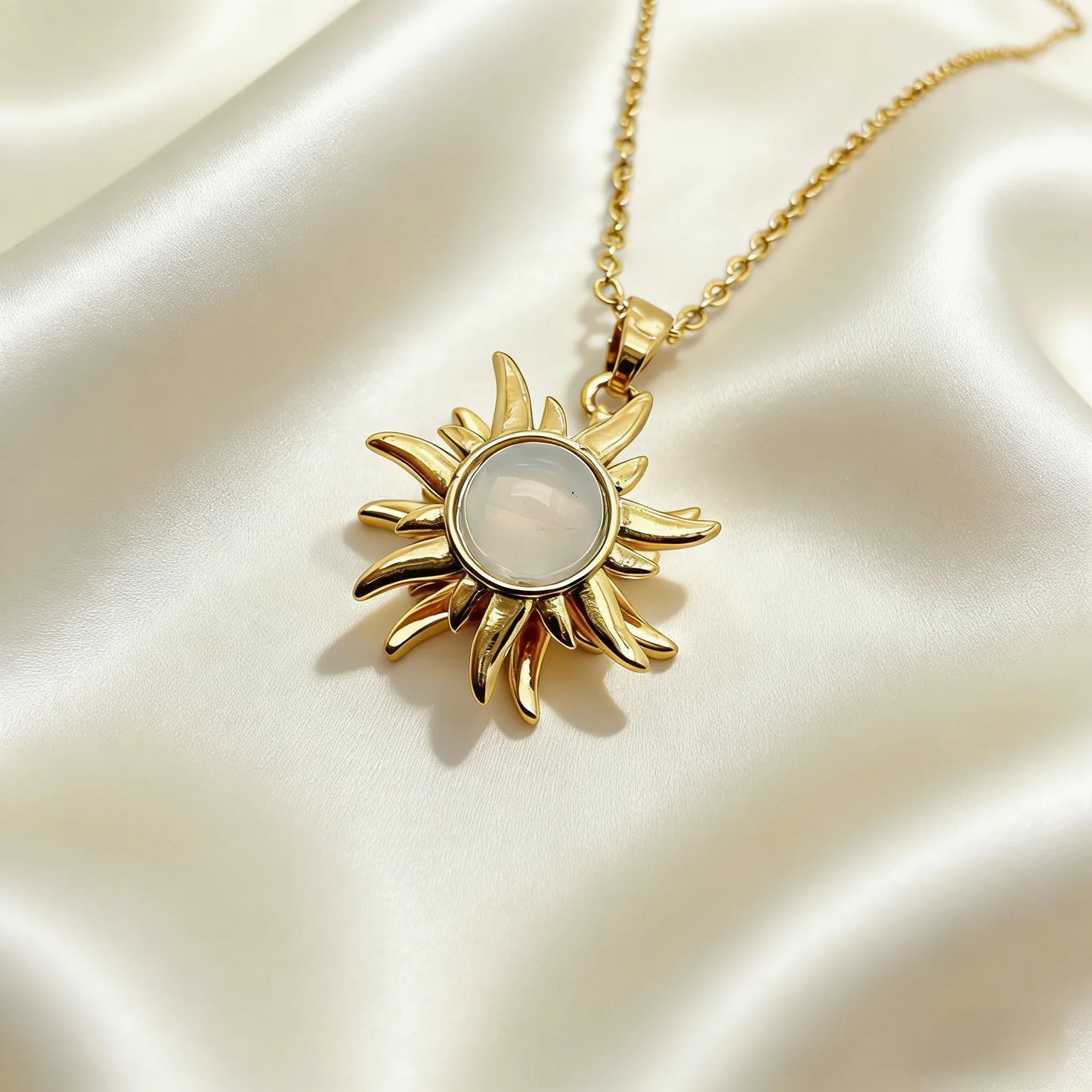 Spiral Sun Pendant Necklace - Vonnera