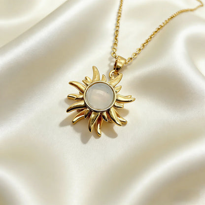 Spiral Sun Pendant Necklace - Vonnera