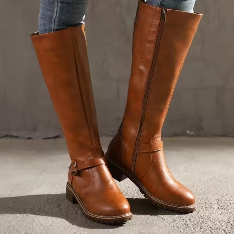 Women Knee High Leather Boots