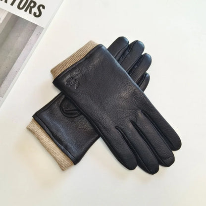 Men's Faux Leather Insulated Gloves - Vonnera