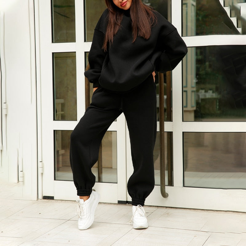 Women's Relaxed Fit Hoodie Jogger Set - Vonnera