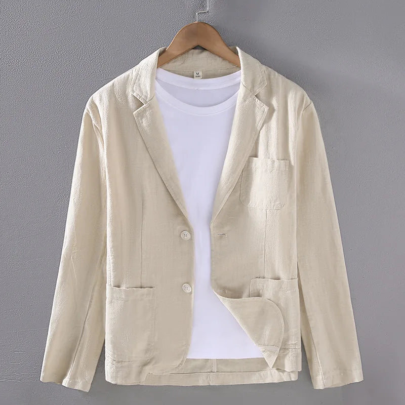 Renzo Men's Cotton Linen Blazer - Vonnera