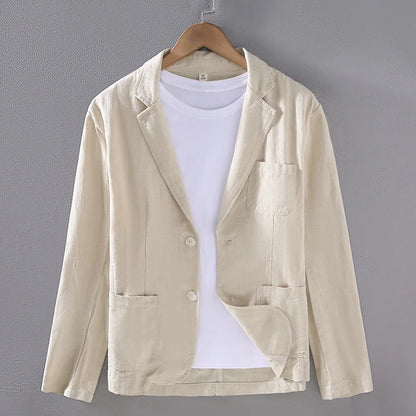 Renzo Men's Cotton Linen Blazer - Vonnera