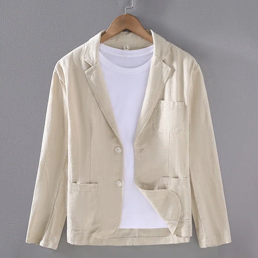 Renzo Men's Cotton Linen Blazer - Vonnera