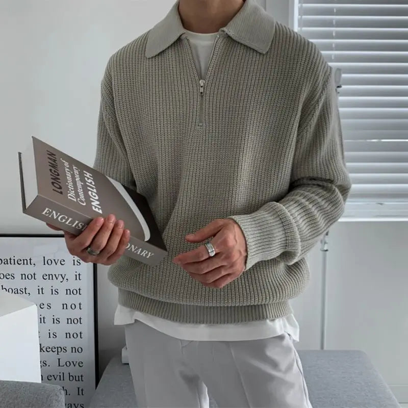 Men's Quarter Zip Sweater