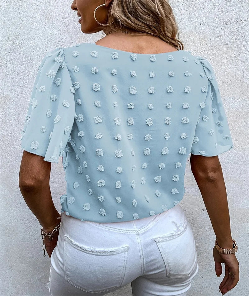 Women's Floral Blouse Tie Waist