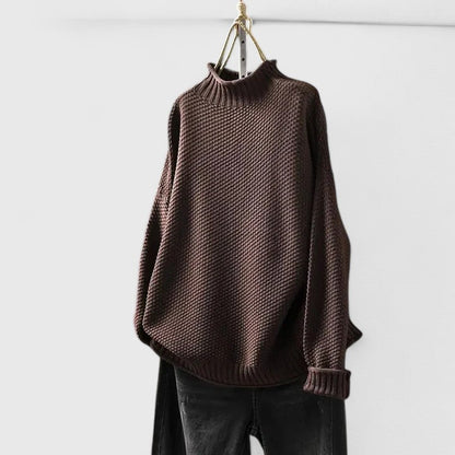 Women's Turtleneck Sweater High Ribbed Collar