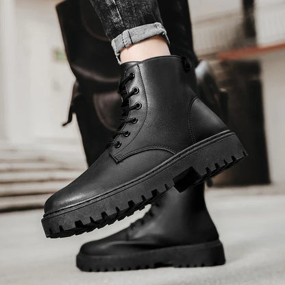 Men's Waterproof Hiking Boots High- Lace-Up Anti-Slip Sole