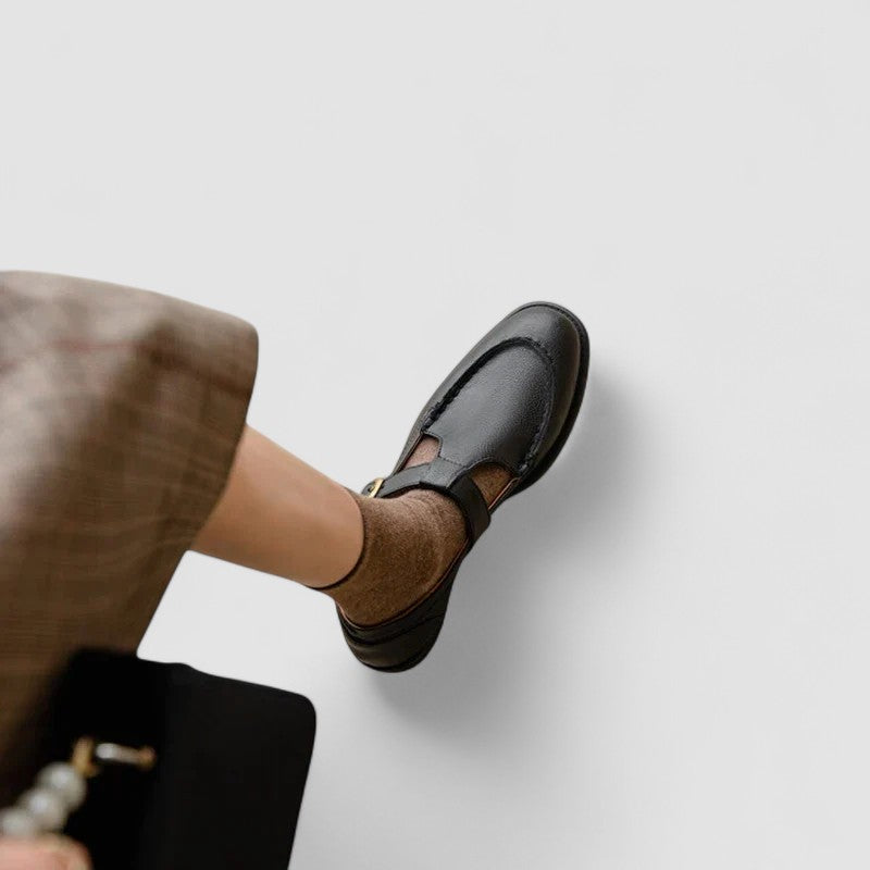 Women's Mary Jane Square-Toe Buckle Strap Shoes