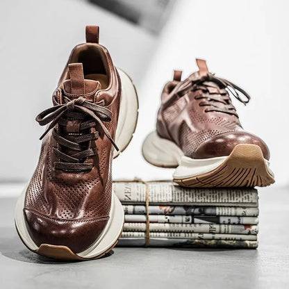 Nexus Men's Leather Sneakers - Vonnera