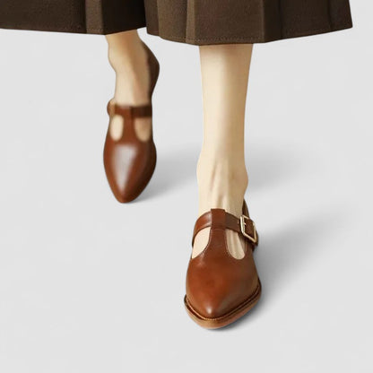 Women's Low Heel Pointed Toe Mary Jane Shoes