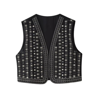 Women's Patterned Vest - Vonnera