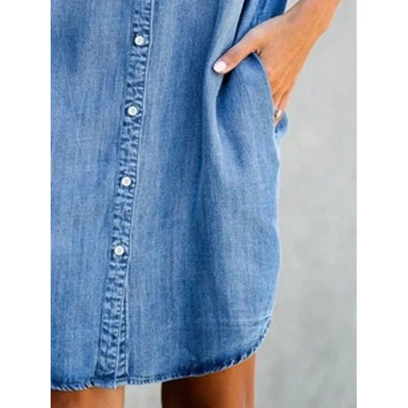 Regency Women's Denim Button Down Shirt Dress
