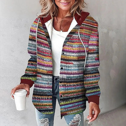 Women's Plaid Hooded Jacket