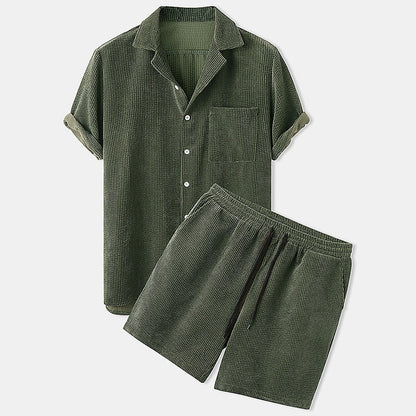 Men's Ribbed Summer Clothing Set Comfortable