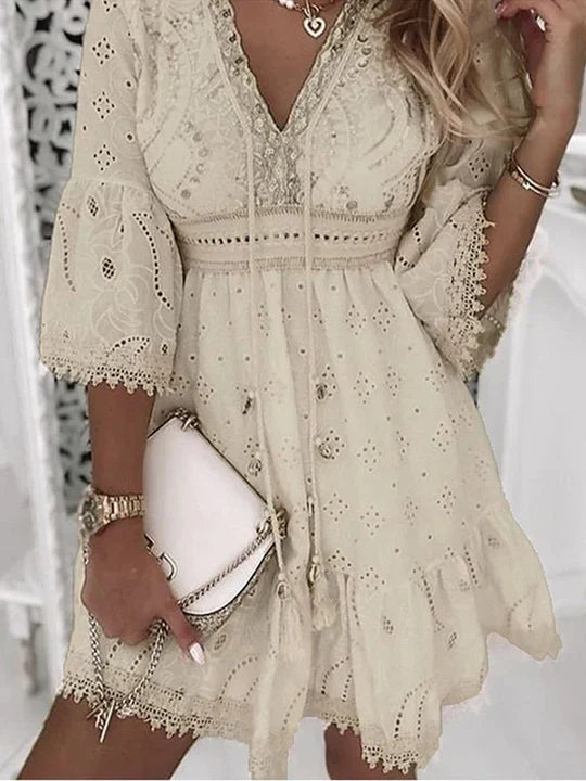 Women's Embroidered Summer Boho Dress