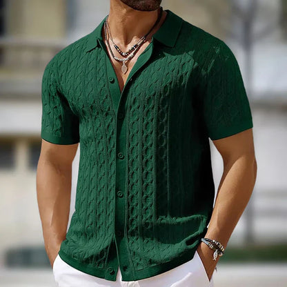 Men's Knit Polo Shirt - Vonnera