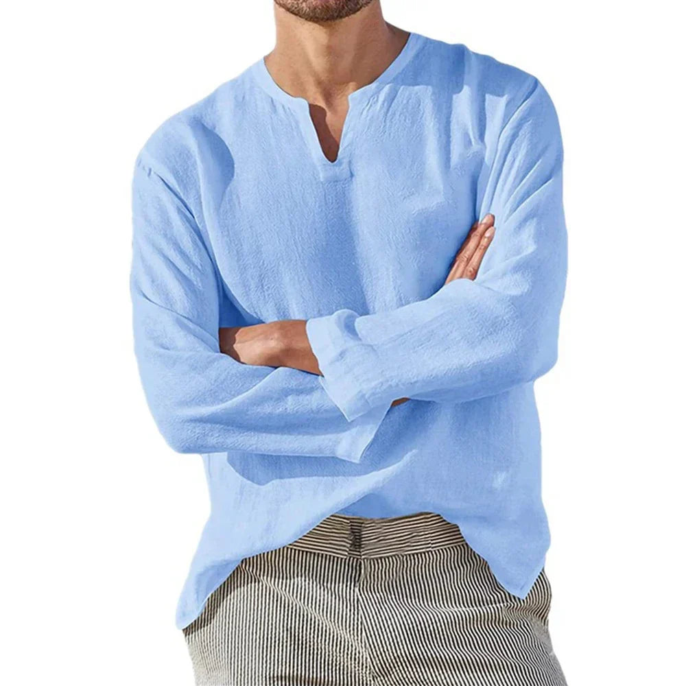 Linen Long Sleeve Shirt - Vonnera