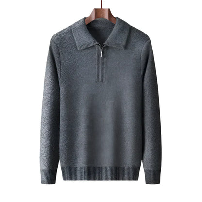 Arven Men's Cashmere Quarter Zip Sweater