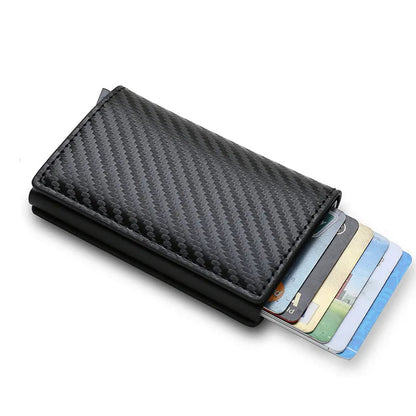 Men's Slim Geometric Card Wallet Leather - Vonnera