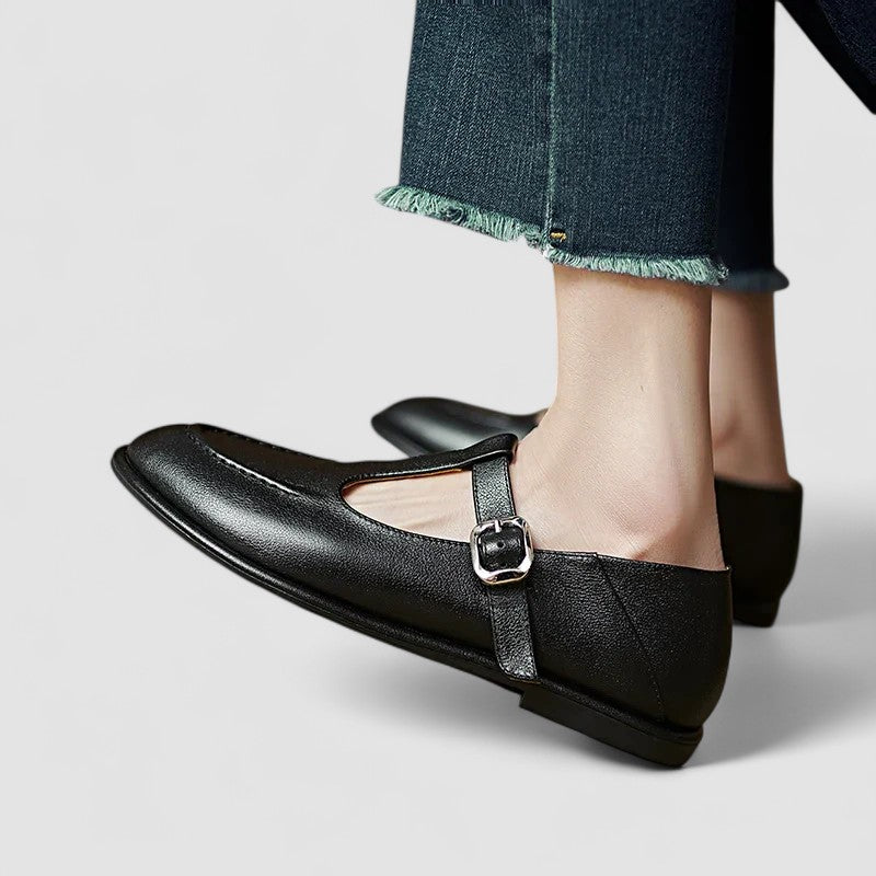 Women's Mary Jane Shoes Rounded Toe T-Strap