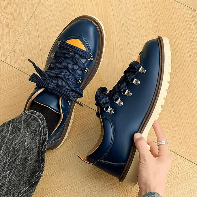 Men's Derby Shoes Leather Brown