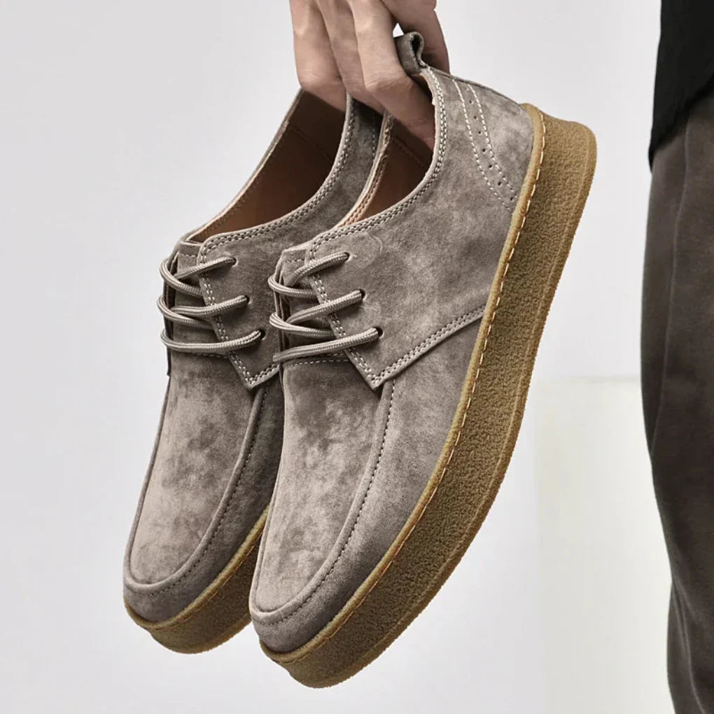 Men's Suede Sneakers Versatile Brown - Vonnera