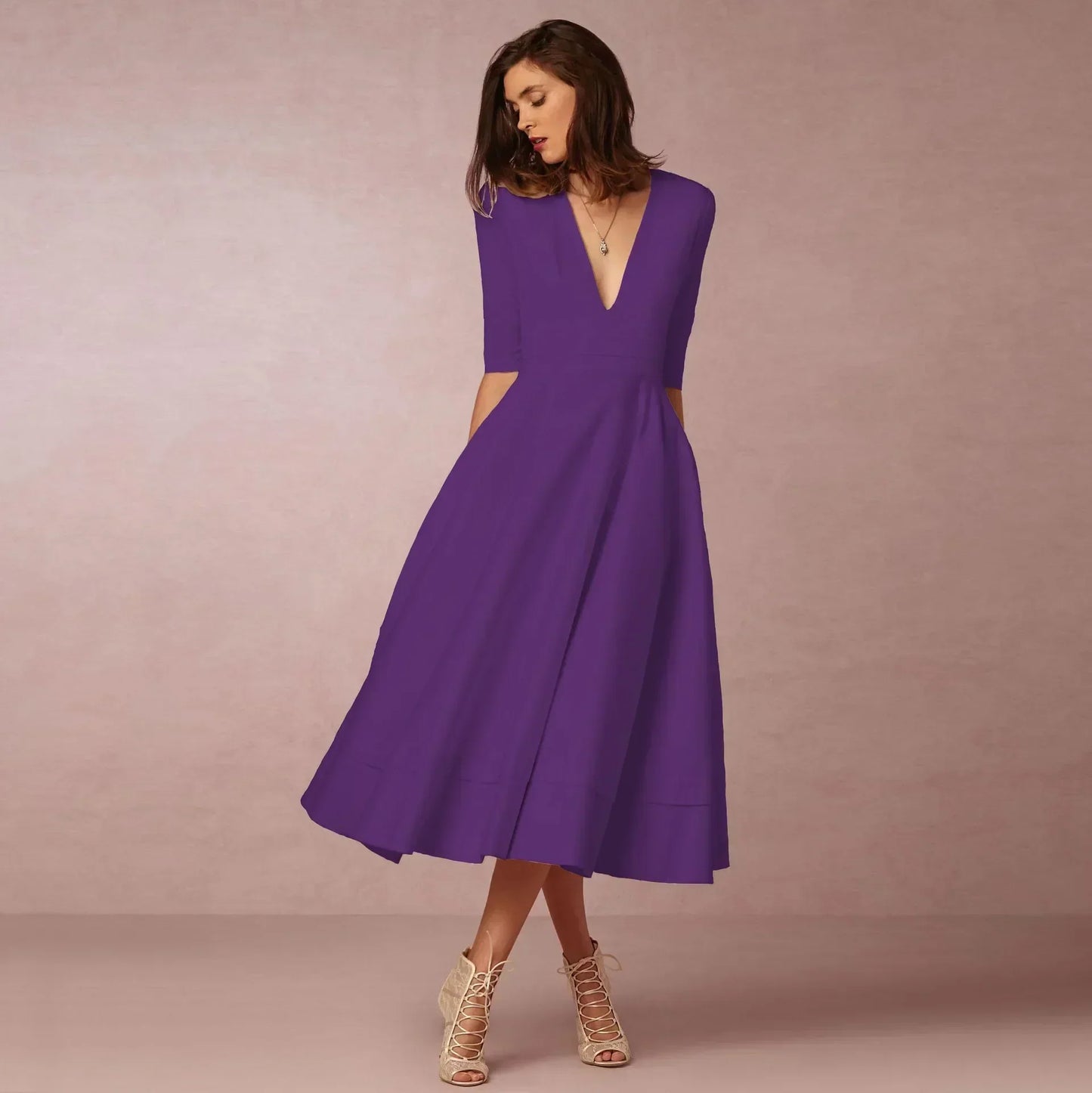 Harper | Women’s Elegant Flowing Midi Dress