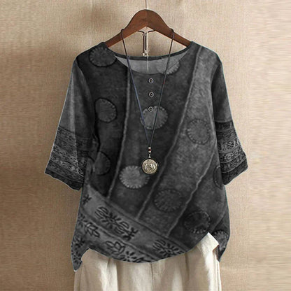 Women's Floral Print Blouse Soft