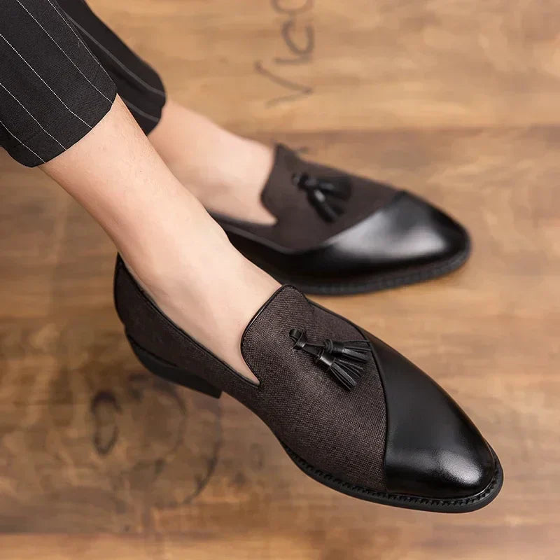 Mason Men's Leather Tassel Loafers - Vonnera