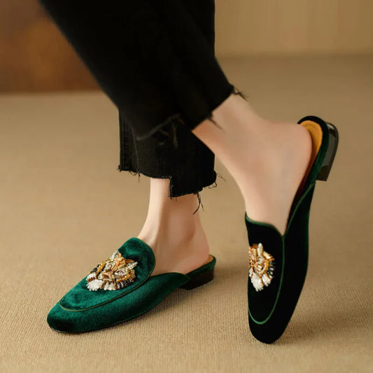 Women's Velvet Mules Jasmine - Vonnera