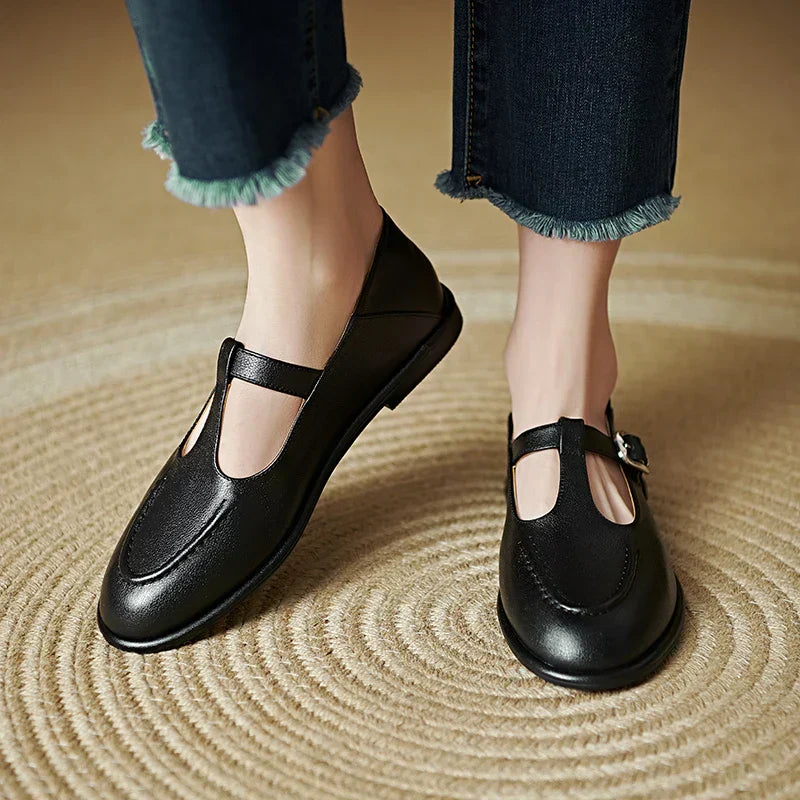 Women's Mary Jane Flats Round Toe Low Heel - Vonnera