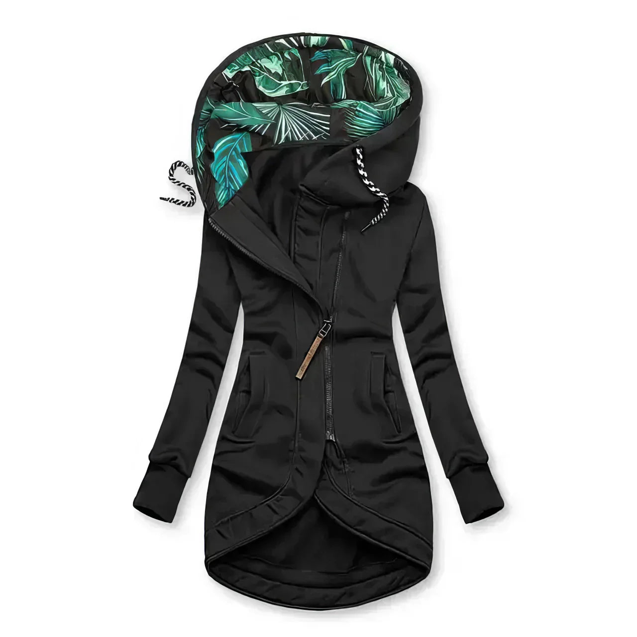 Women's Asymmetrical Hooded Jacket - Vonnera