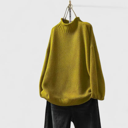 Women's Turtleneck Sweater High Ribbed Collar