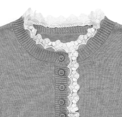 Women's Long Sleeve Sweater Button Front