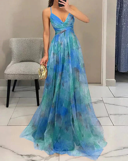 Women's Floral Maxi Dress Elegant