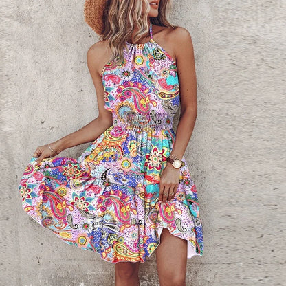 Women's Lace Halter Dress Flowy Amber