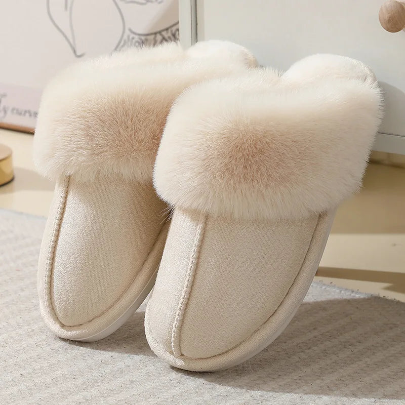 Women's Plush Indoor Slippers Soft Lining Comfort Warmth