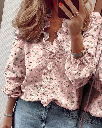 Women's Blouse with Ruffles