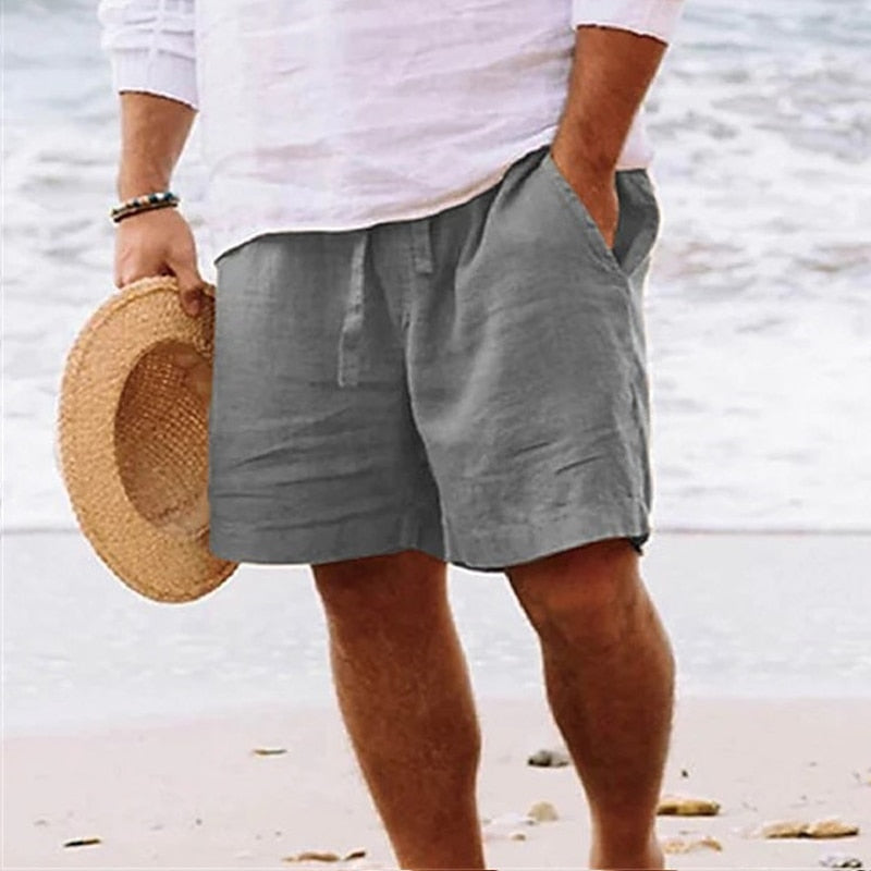 Men's Elastic Waist Drawstring Summer Shorts